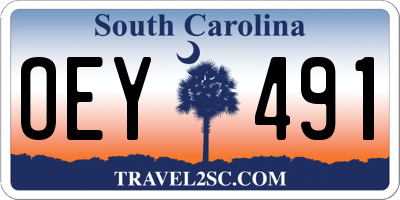 SC license plate OEY491