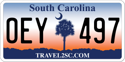 SC license plate OEY497