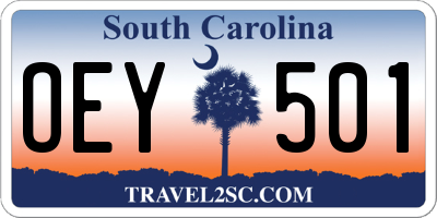 SC license plate OEY501