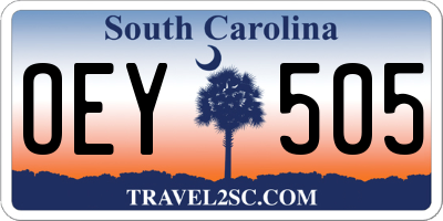 SC license plate OEY505