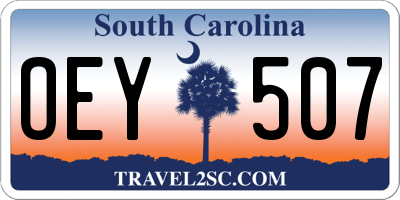 SC license plate OEY507