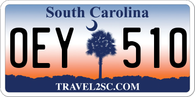 SC license plate OEY510