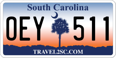 SC license plate OEY511