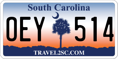 SC license plate OEY514