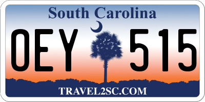 SC license plate OEY515
