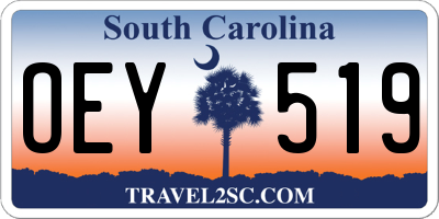 SC license plate OEY519
