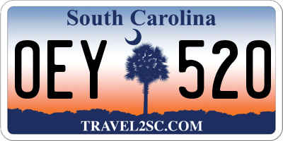 SC license plate OEY520