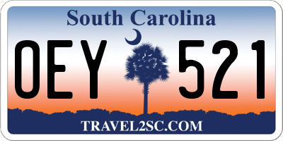 SC license plate OEY521