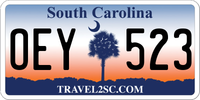 SC license plate OEY523