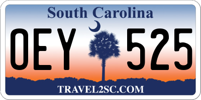 SC license plate OEY525