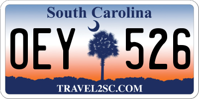 SC license plate OEY526