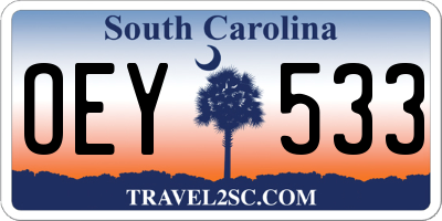 SC license plate OEY533