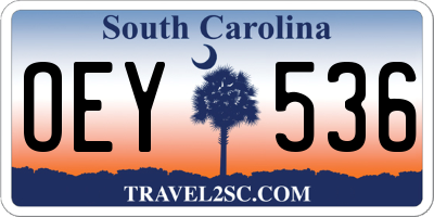 SC license plate OEY536