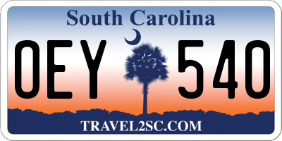 SC license plate OEY540