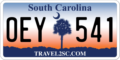 SC license plate OEY541