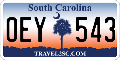 SC license plate OEY543