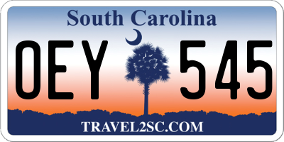 SC license plate OEY545
