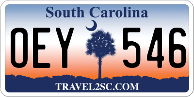SC license plate OEY546