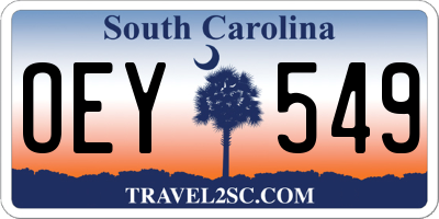 SC license plate OEY549