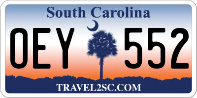 SC license plate OEY552