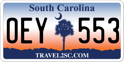 SC license plate OEY553