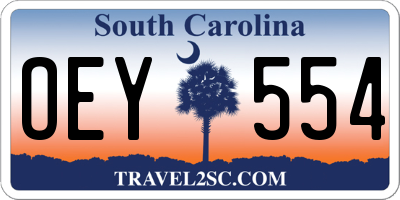 SC license plate OEY554