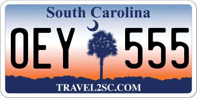 SC license plate OEY555