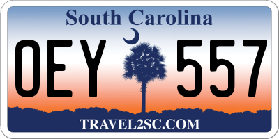 SC license plate OEY557