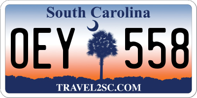 SC license plate OEY558