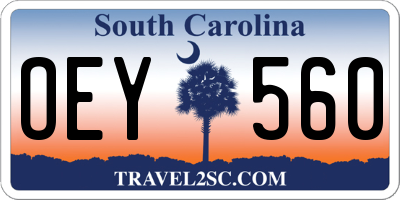 SC license plate OEY560