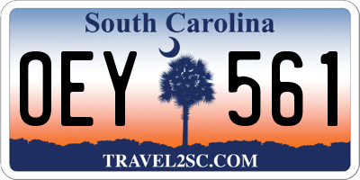 SC license plate OEY561