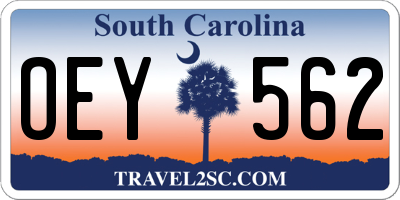 SC license plate OEY562