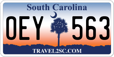 SC license plate OEY563