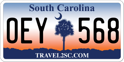 SC license plate OEY568