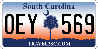 SC license plate OEY569