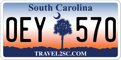 SC license plate OEY570