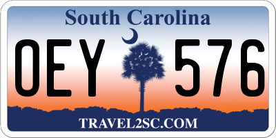 SC license plate OEY576