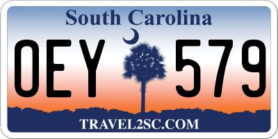 SC license plate OEY579