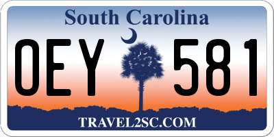 SC license plate OEY581