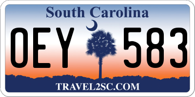 SC license plate OEY583