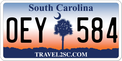 SC license plate OEY584