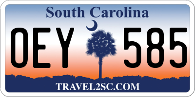 SC license plate OEY585
