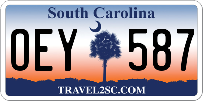 SC license plate OEY587