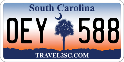 SC license plate OEY588
