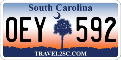 SC license plate OEY592