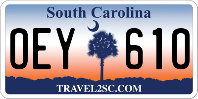 SC license plate OEY610