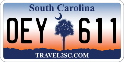 SC license plate OEY611