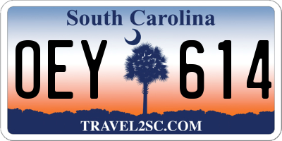 SC license plate OEY614