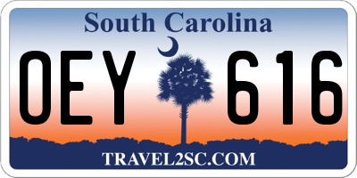 SC license plate OEY616