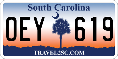 SC license plate OEY619